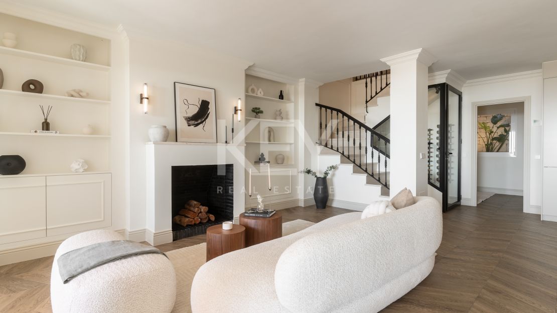 Scandinavian-inspired duplex apartment with sea views in a peaceful hilltop setting in Monte Halcones, Benahavis