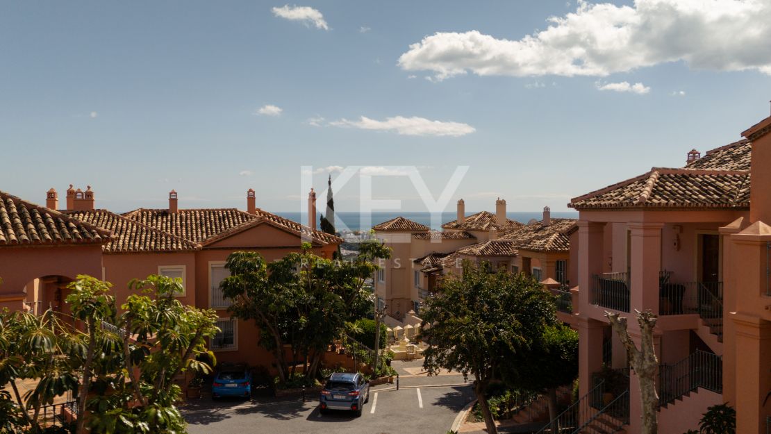 Scandinavian-inspired duplex apartment with sea views in a peaceful hilltop setting in Monte Halcones, Benahavis