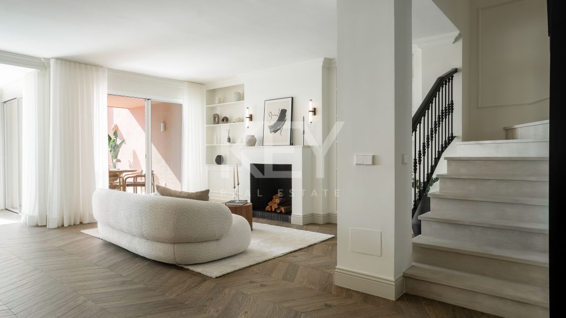 Scandinavian-inspired duplex apartment with sea views in a peaceful hilltop setting in Monte Halcones, Benahavis