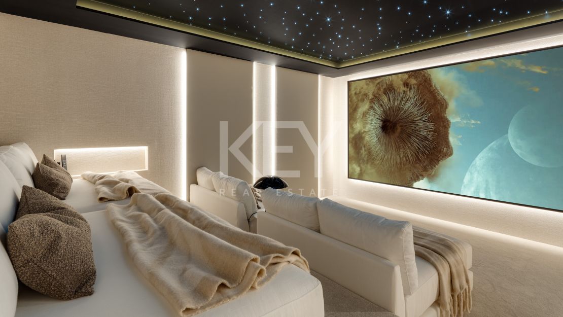 Vida refinada: villa moderna con elegancia atemporal en Nueva Andalucía