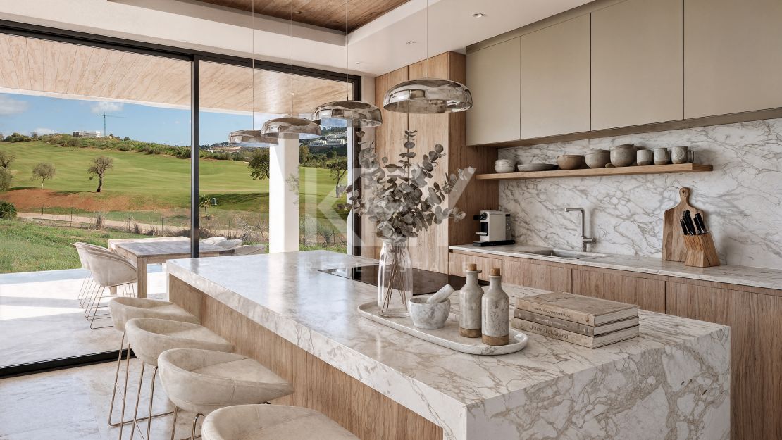 Contemporary Villa with sea and golf views in a secure enclave in Los Flamingos, Benahavis