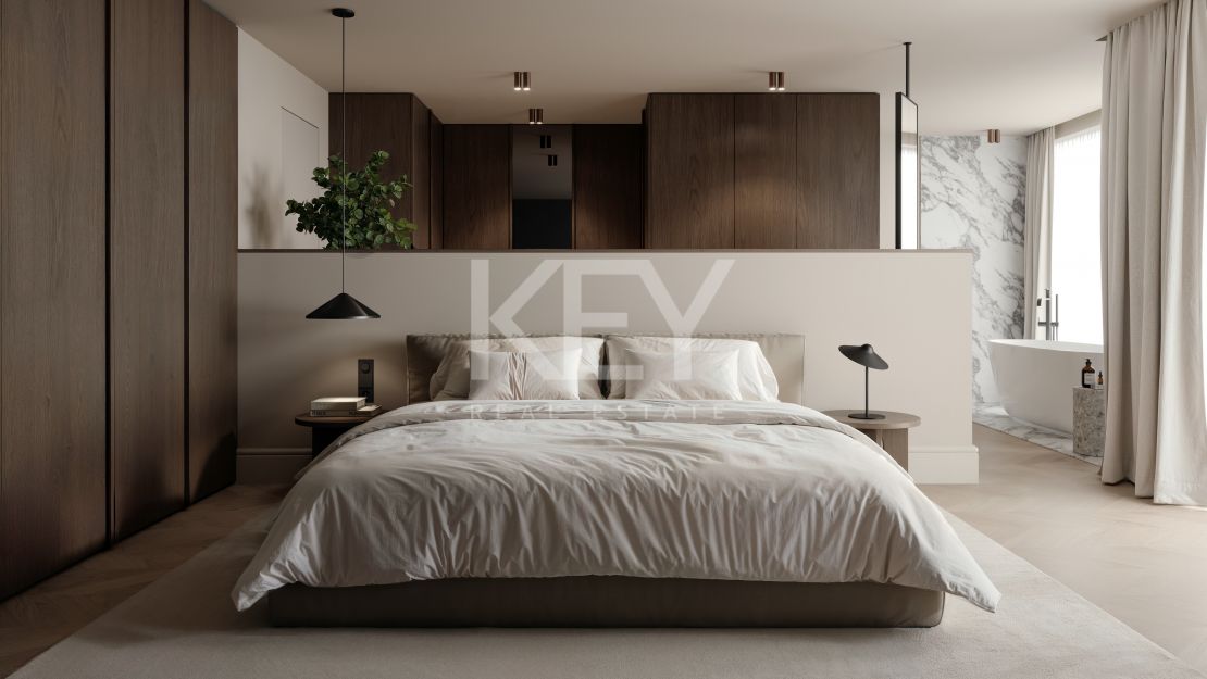 Элегантная дизайнерская вилла с видом на море и частным СПА в Нуэва Андалусия