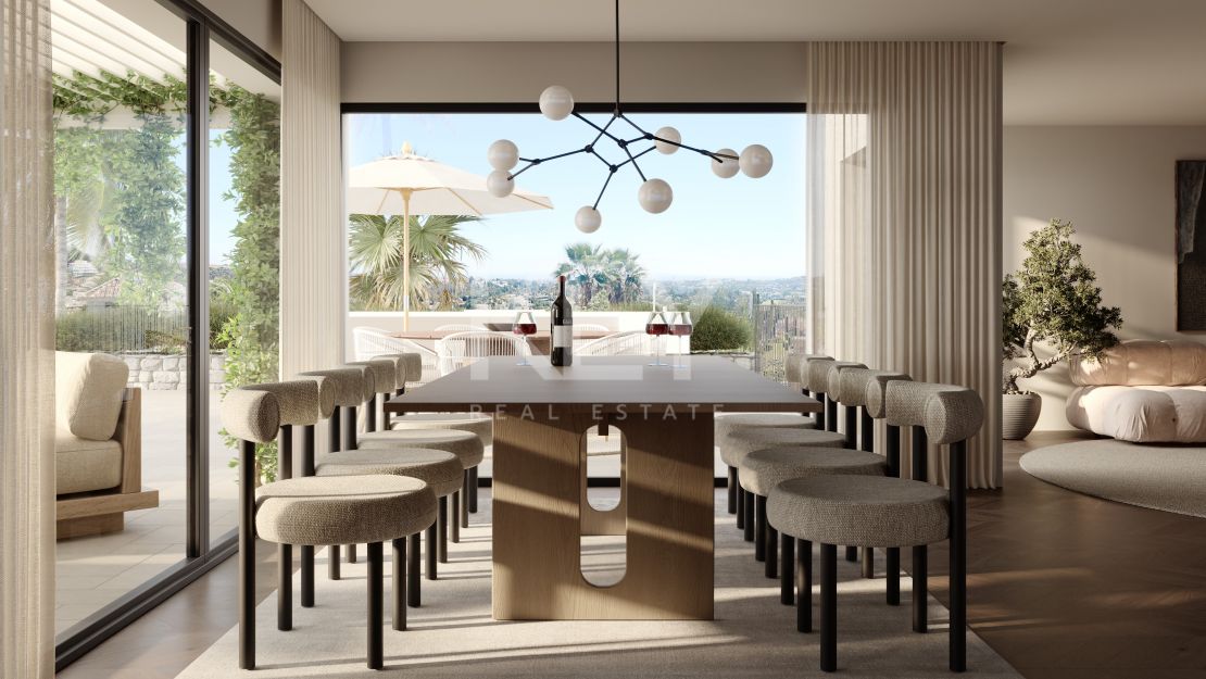 Элегантная дизайнерская вилла с видом на море и частным СПА в Нуэва Андалусия