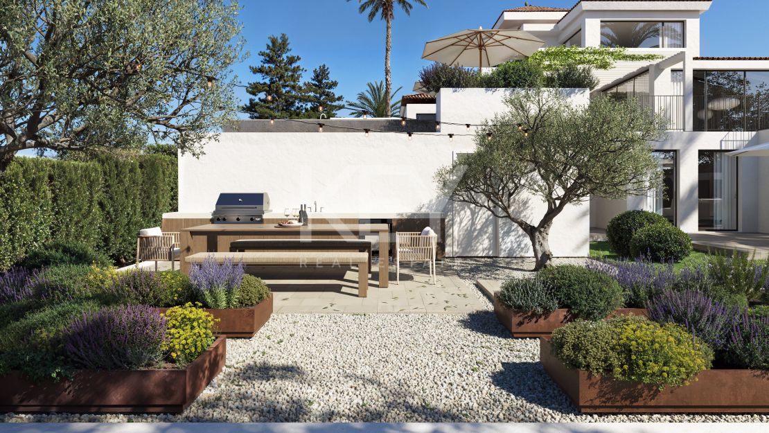 Элегантная дизайнерская вилла с видом на море и частным СПА в Нуэва Андалусия