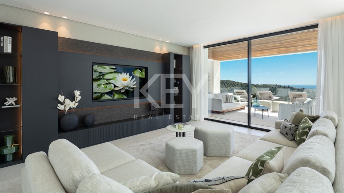 Obra maestra de nueva construcción: Villa con vistas al mar en Lomas de La Quinta, Benahavís