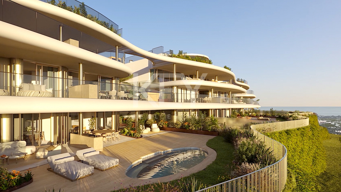 Панорамный пентхаус с частным бассейном в элитном закрытом комплексе в Ла Кинта, Бенахавис