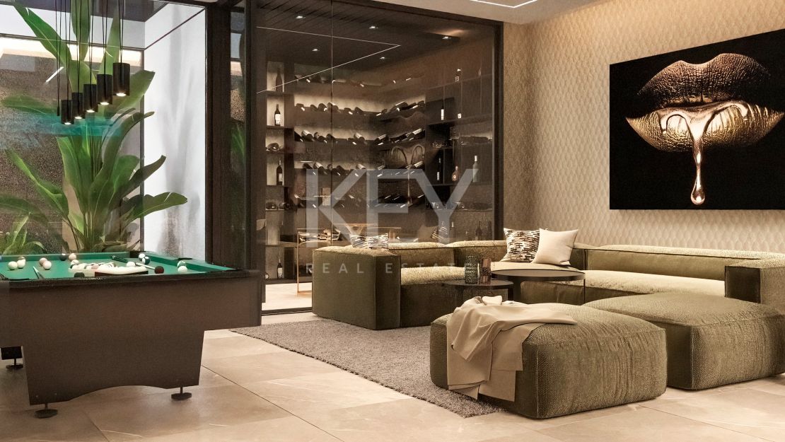 Современная изысканная вилла с панорамным видом в Эль-Мадроньяле, Бенахавис