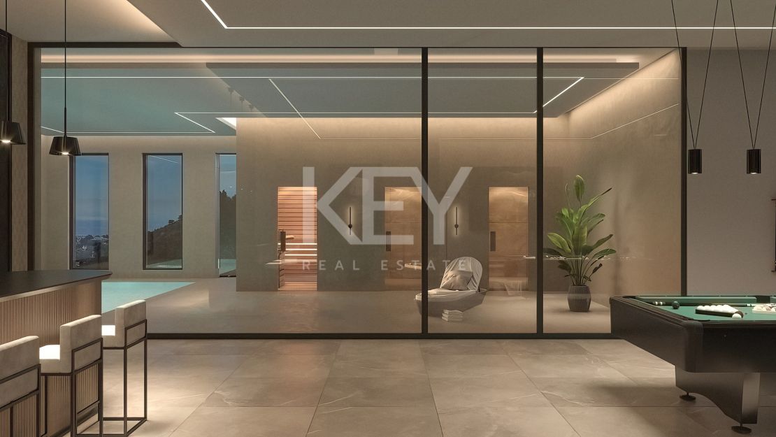 Современная изысканная вилла с панорамным видом в Эль-Мадроньяле, Бенахавис