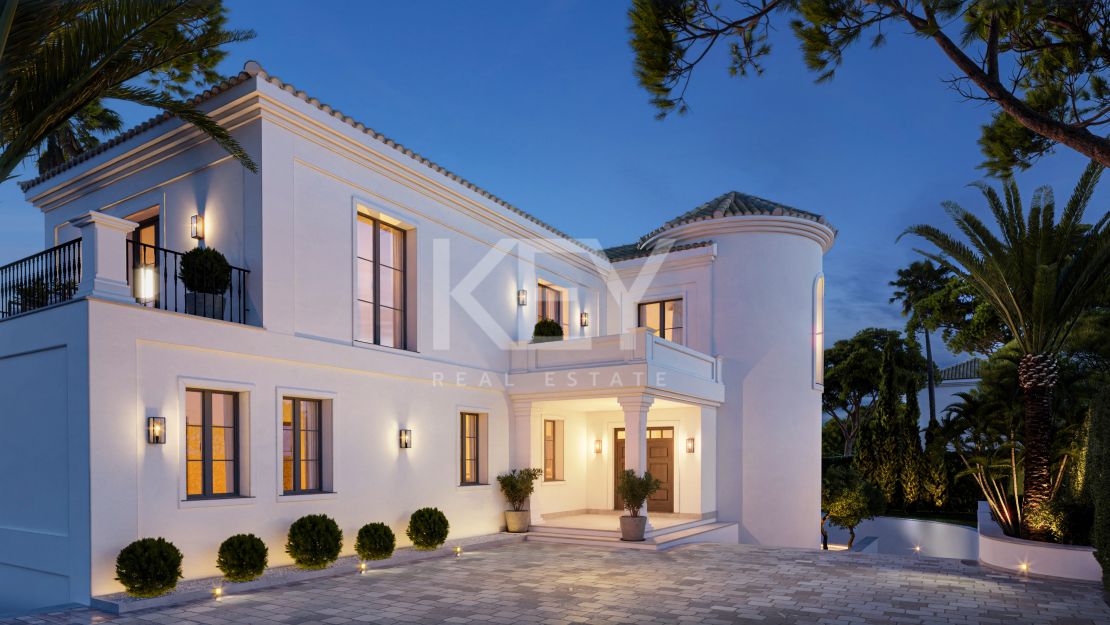 Вневременная средиземноморская элегантность с полным спа и видом на море в Сьерра-Бланка, Марбелья