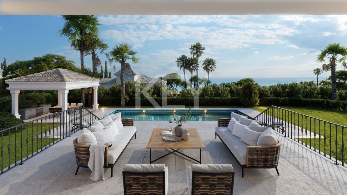 Вневременная средиземноморская элегантность с полным спа и видом на море в Сьерра-Бланка, Марбелья