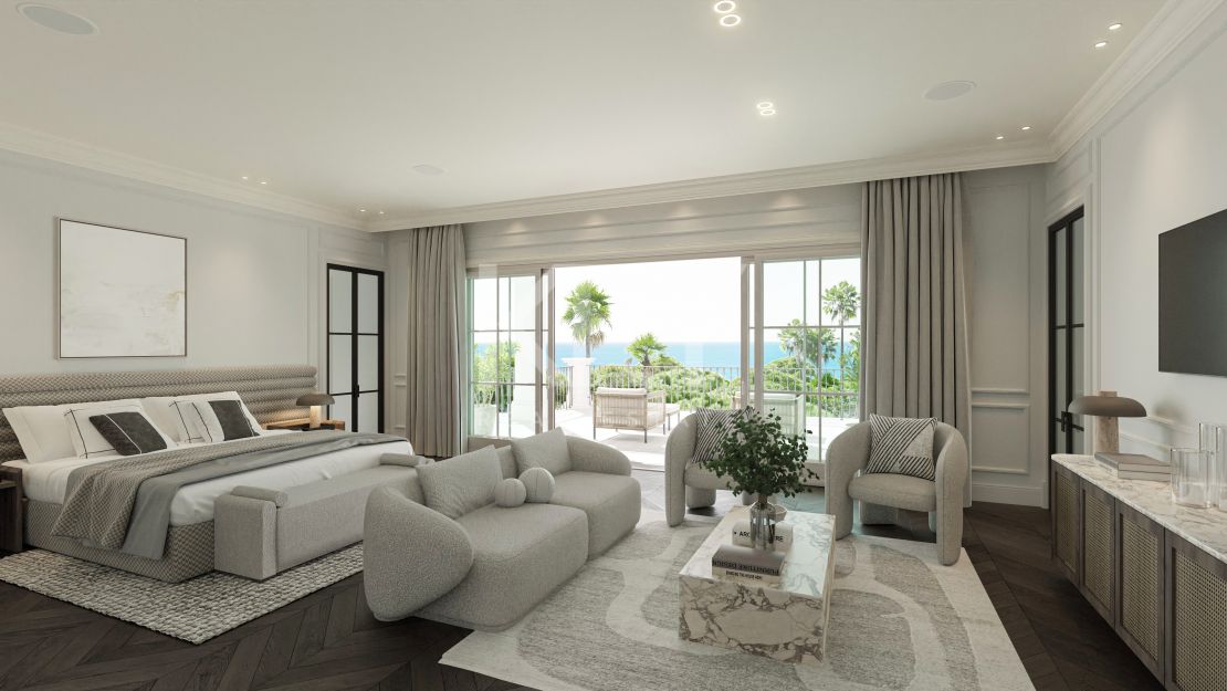 Вневременная средиземноморская элегантность с полным спа и видом на море в Сьерра-Бланка, Марбелья