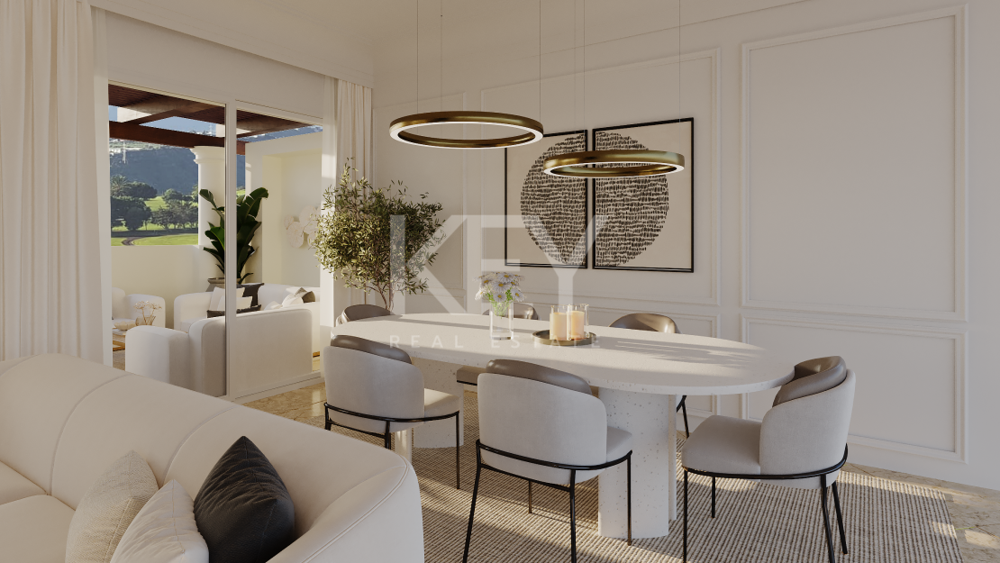 Ático dúplex renovado con vistas al golf y al mar en Las Alamandas, Nueva Andalucía