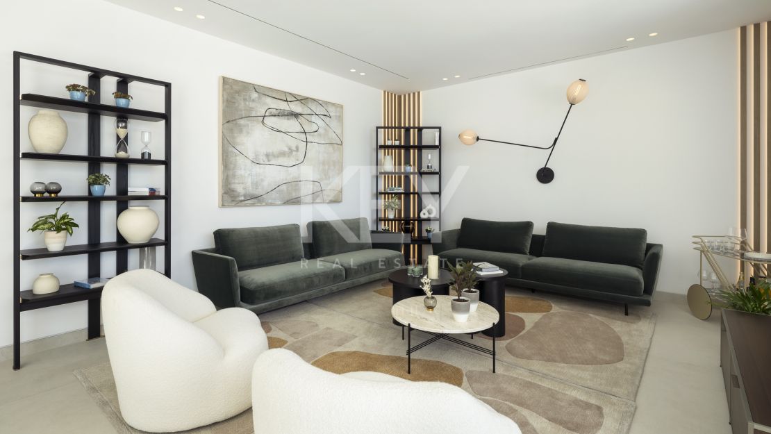 Moderna villa de cinco dormitorios con vistas al mar – nueva y eficiente energéticamente en La Quinta, Benahavís