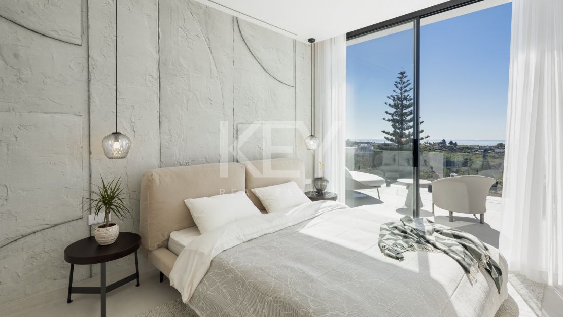 Moderna villa de cinco dormitorios con vistas al mar – nueva y eficiente energéticamente en La Quinta, Benahavís