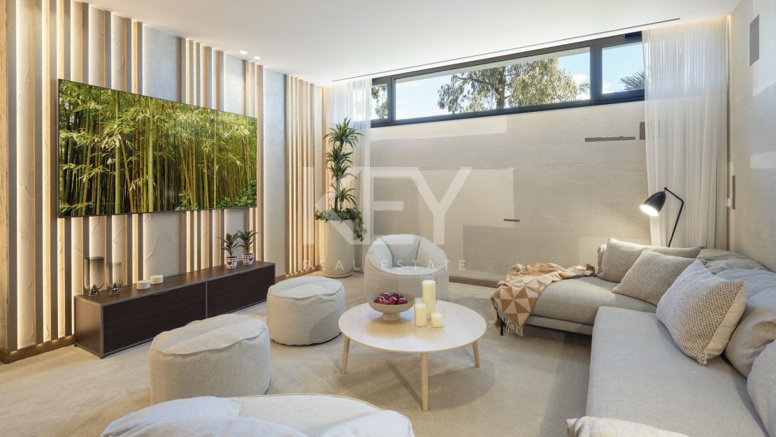 Moderna villa de cinco dormitorios con vistas al mar – nueva y eficiente energéticamente en La Quinta, Benahavís