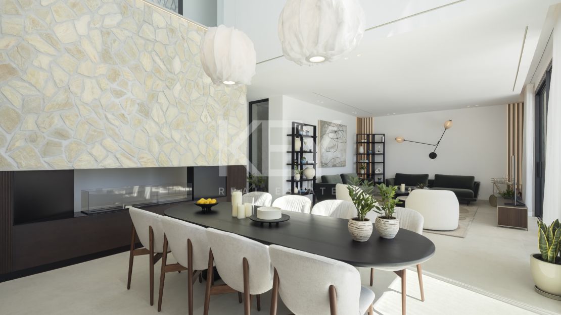 Moderna villa de cinco dormitorios con vistas al mar – nueva y eficiente energéticamente en La Quinta, Benahavís