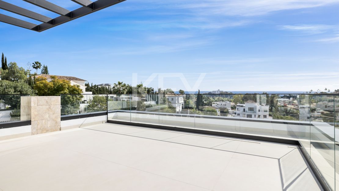 Villa contemporánea de nueva construcción – vida de lujo con vistas a la montaña en La Alquería, Benahavís
