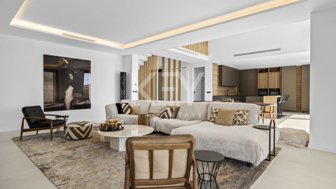 Villa contemporánea de nueva construcción – vida de lujo con vistas a la montaña en La Alquería, Benahavís