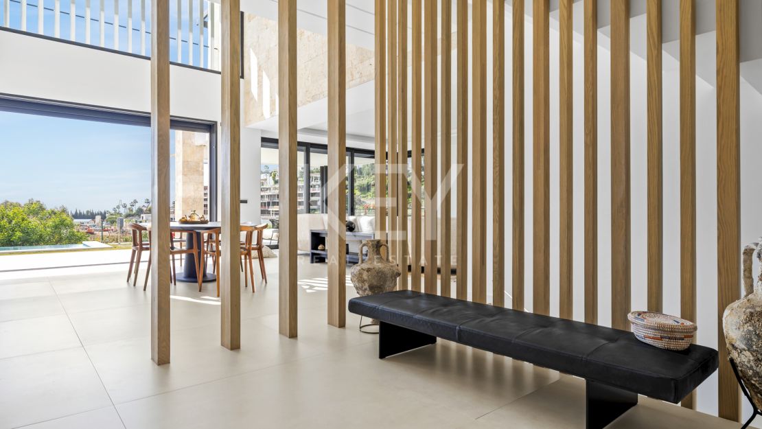 Villa contemporánea de nueva construcción – vida de lujo con vistas a la montaña en La Alquería, Benahavís