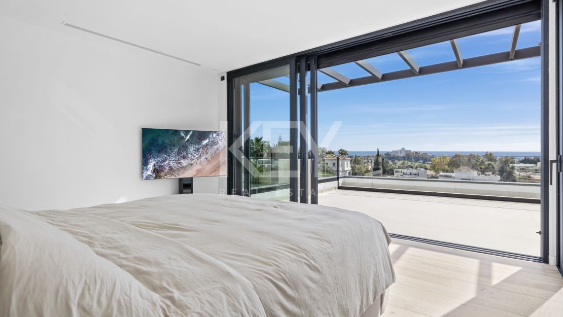 Villa contemporánea de nueva construcción – vida de lujo con vistas a la montaña en La Alquería, Benahavís