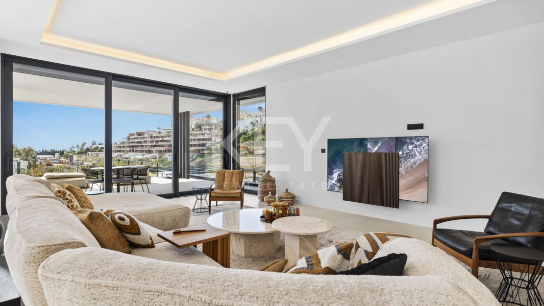 Villa contemporánea de nueva construcción – vida de lujo con vistas a la montaña en La Alquería, Benahavís