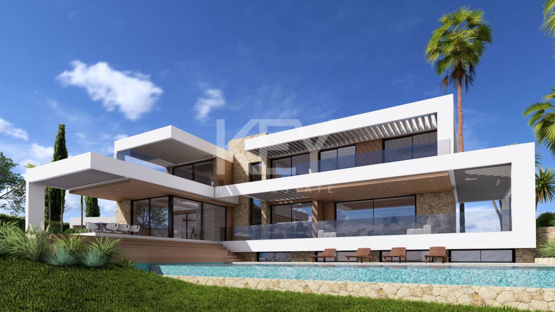 Bespoke contemporary Villa – a customizable luxury project with panoramicsea and golf views in Los Flamingos, Benahavís