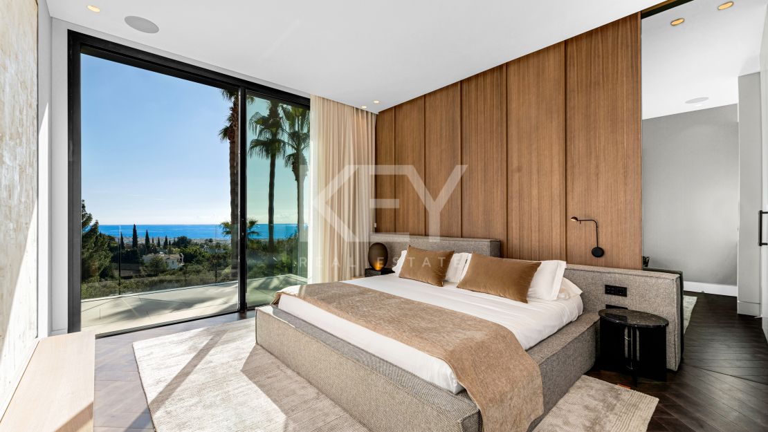 Villa contemporánea con vistas al mar en Cascada de Camoján