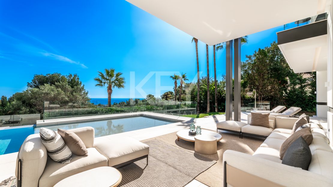 Villa contemporánea con vistas al mar en Cascada de Camoján