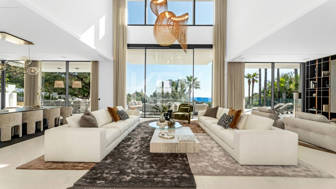 Villa contemporánea con vistas al mar en Cascada de Camoján