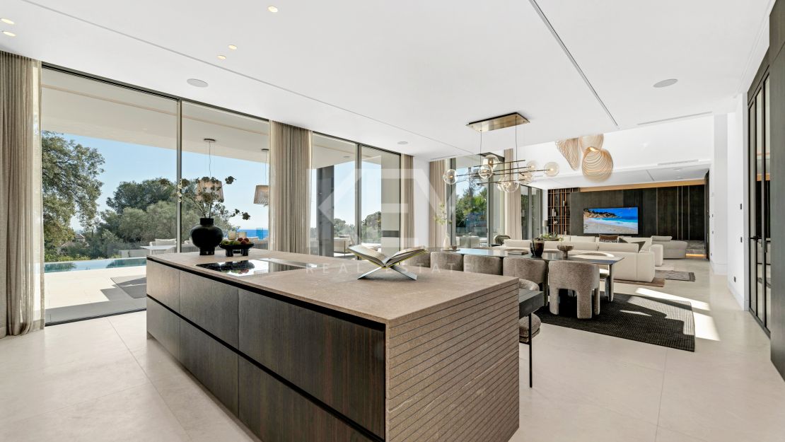 Villa contemporánea con vistas al mar en Cascada de Camoján