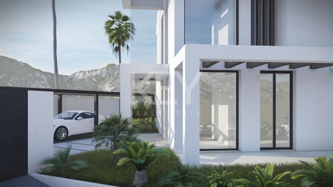 Contemporary villa project with sea proximity in Estepona