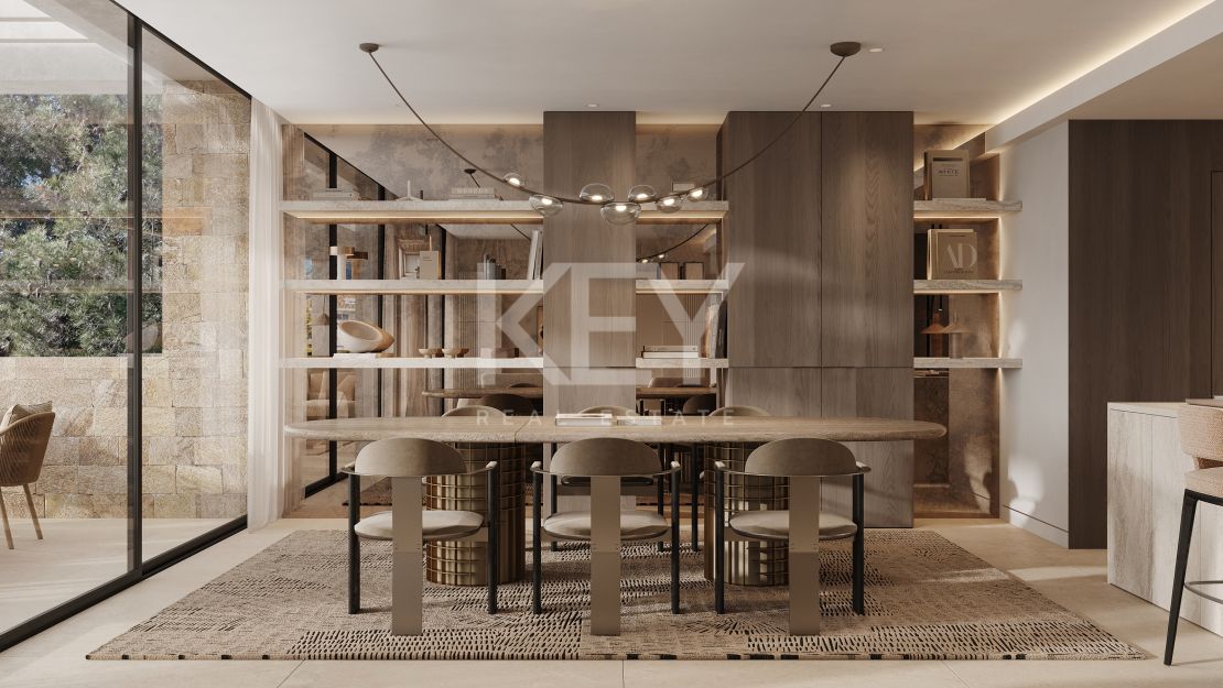 Современная вилла с панорамным видом на море на Золотой Миле Марбельи