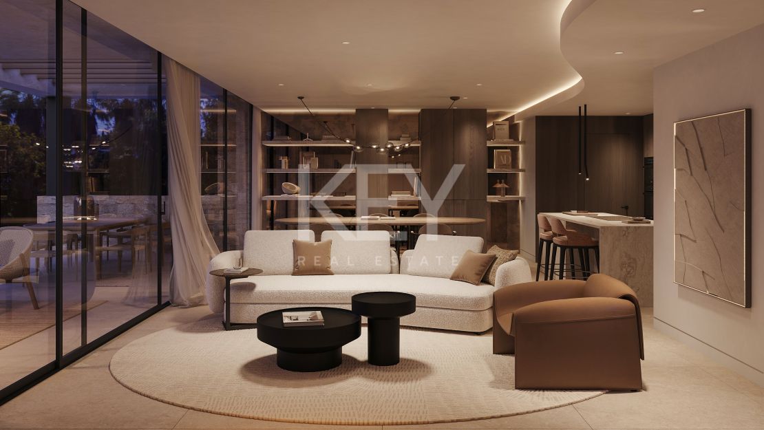 Современная вилла с панорамным видом на море на Золотой Миле Марбельи