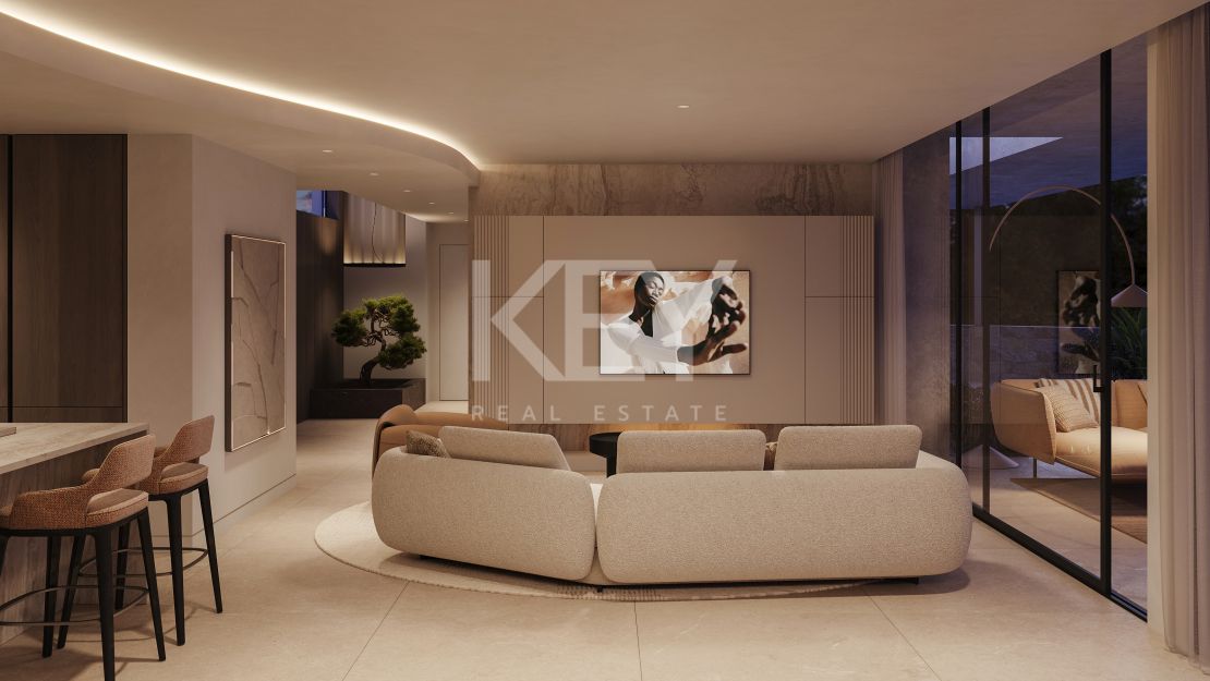 Современная вилла с панорамным видом на море на Золотой Миле Марбельи