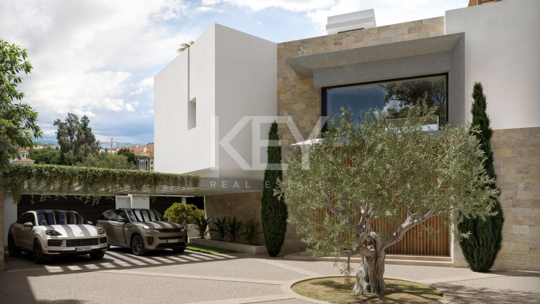 Современная вилла с панорамным видом на море на Золотой Миле Марбельи