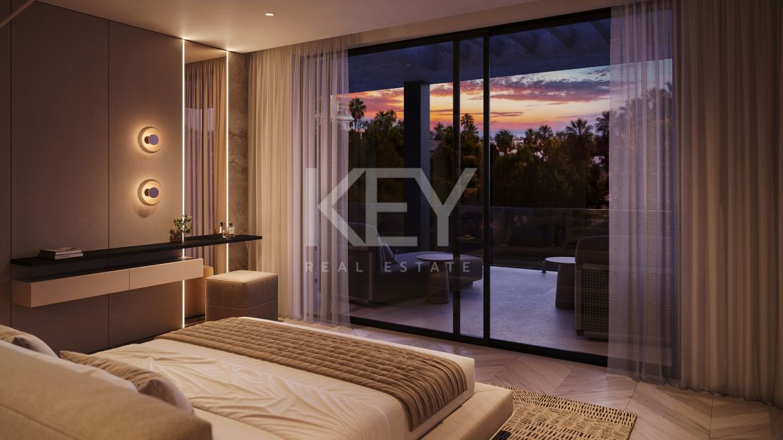 Современная вилла с панорамным видом на море на Золотой Миле Марбельи