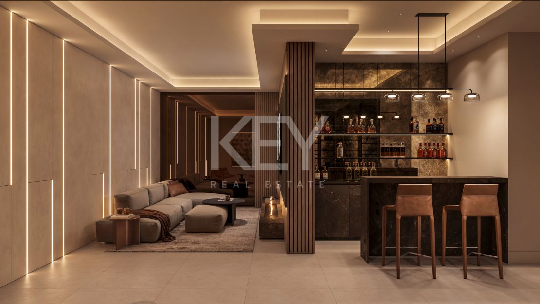 Современная вилла с панорамным видом на море на Золотой Миле Марбельи