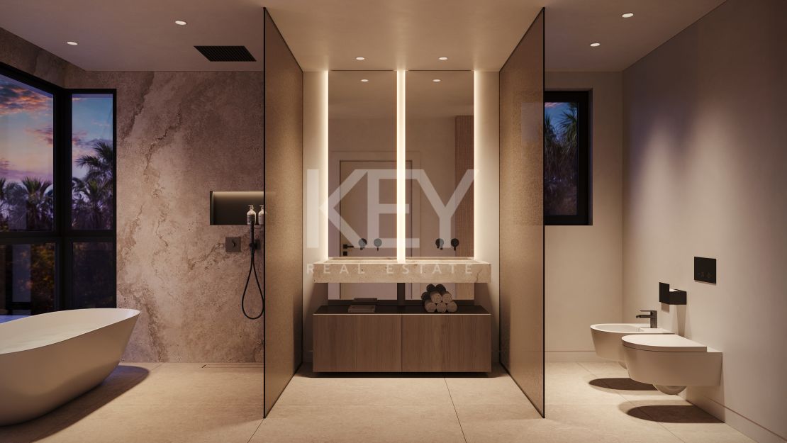 Современная вилла с панорамным видом на море на Золотой Миле Марбельи