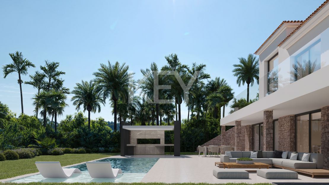 Villa mediterránea contemporánea que ofrece privacidad y elegancia en Nueva Andalucía