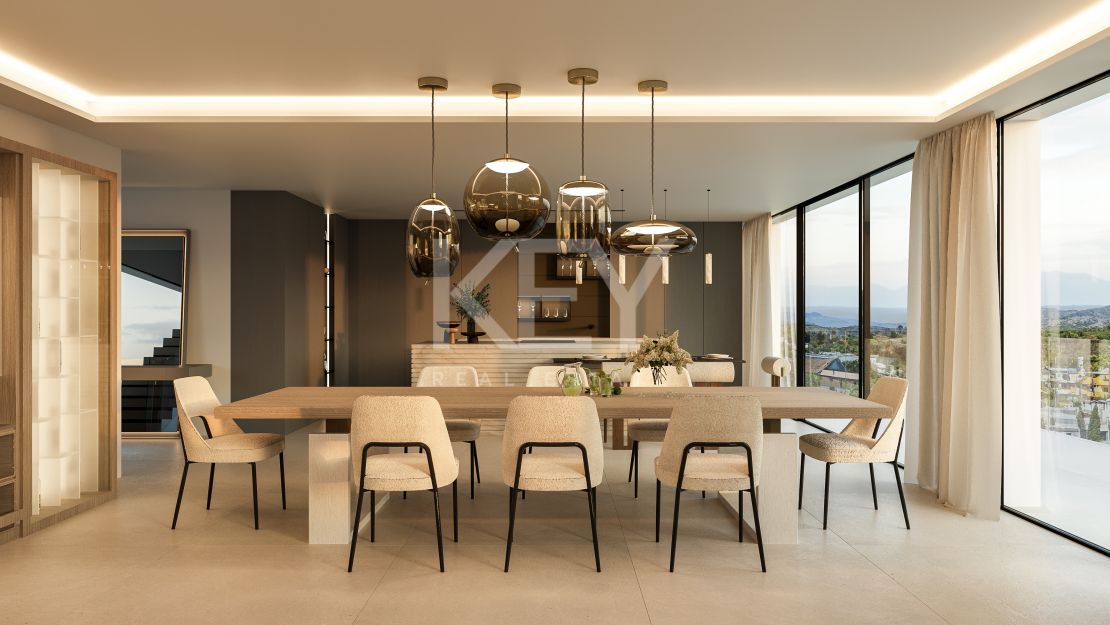 Villa mediterránea contemporánea que ofrece privacidad y elegancia en Nueva Andalucía