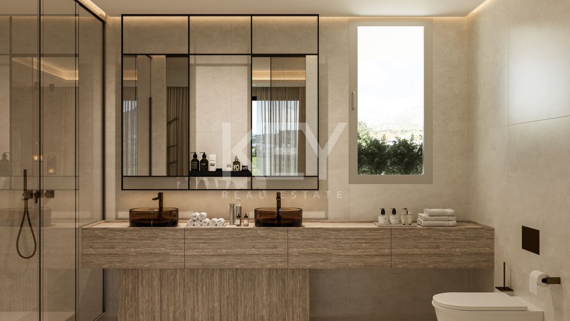 Villa mediterránea contemporánea que ofrece privacidad y elegancia en Nueva Andalucía