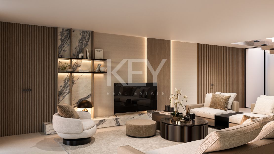 Villa mediterránea contemporánea que ofrece privacidad y elegancia en Nueva Andalucía