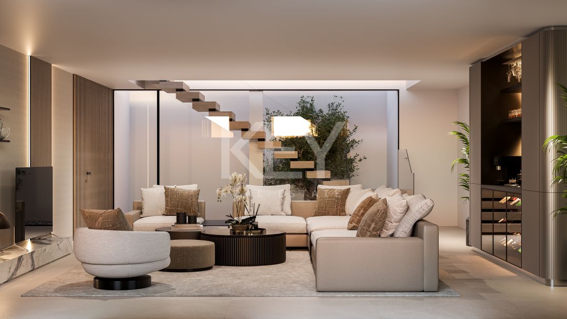 Villa mediterránea contemporánea que ofrece privacidad y elegancia en Nueva Andalucía