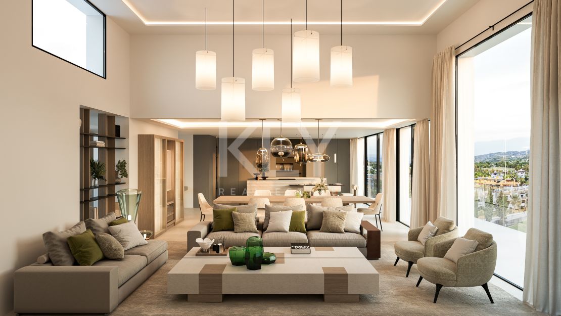 Villa mediterránea contemporánea que ofrece privacidad y elegancia en Nueva Andalucía