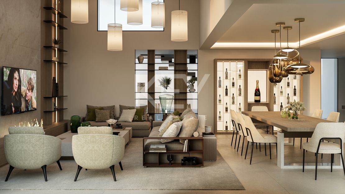 Villa mediterránea contemporánea que ofrece privacidad y elegancia en Nueva Andalucía