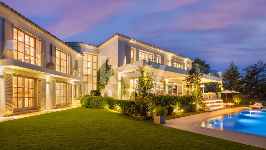 Frontline golf villa for sale in gated community in Aloha,  Nueva Andalucia