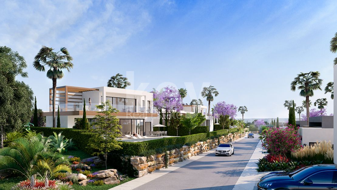 Stylish villas for sale located in gated community in New Golden Mile, Estepona