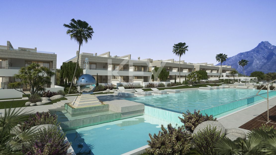 Nuevos y modernos apartamentos dúplex y áticos dúplex en venta en La Milla de Oro, Marbella