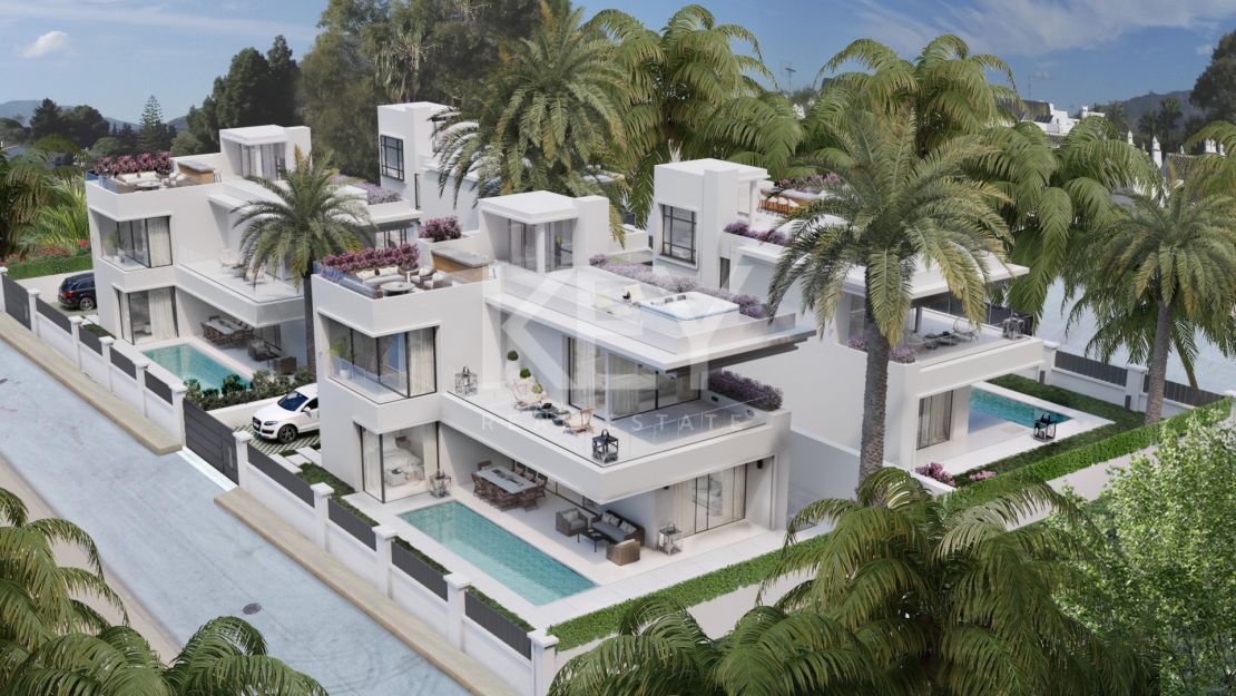 Villas modernas en venta a poca distancia de la playa y Puerto Banús, la Milla de Oro