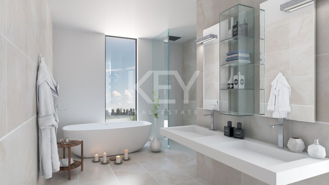 Villa moderna de nueva construcción con piscina infinita, jacuzzi en la azotea y vistas al golf en El Campanario